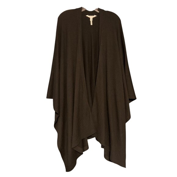 Soma Wknd Womens Black Open Front Poncho Wrap One Size - Picture 1 of 9